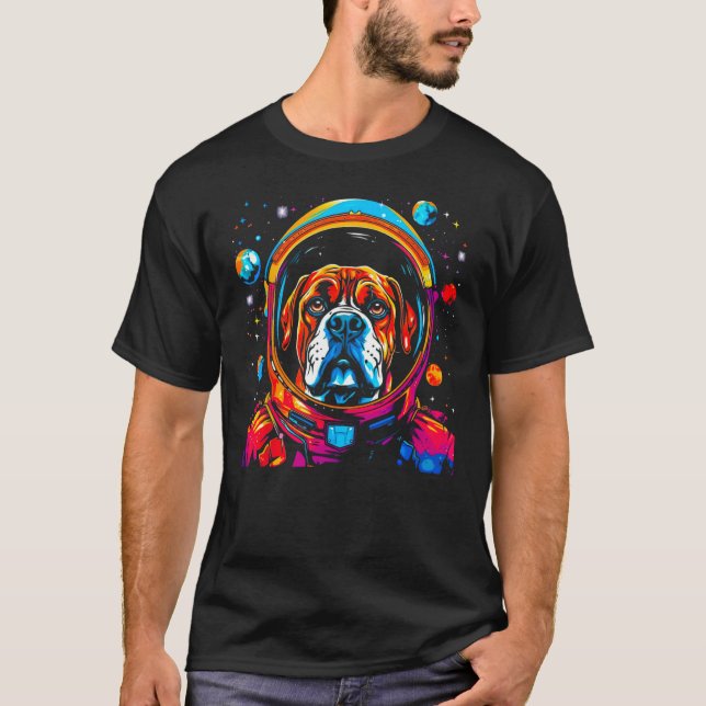 Camiseta Boxer Dog Space Astronaut (Anverso)