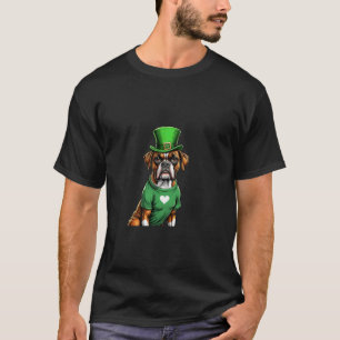 Camiseta Boxer Dog St Patrick Día I Gorra Verde Irlandés St