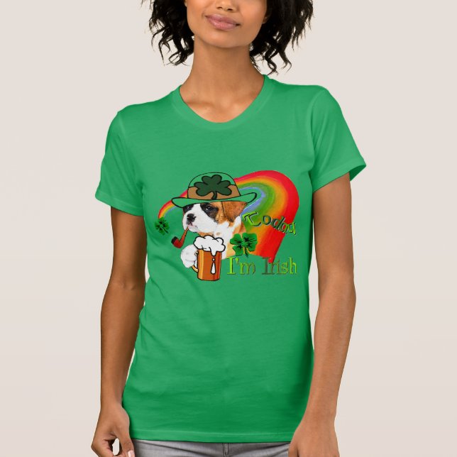 Camiseta Boxer Dog St Patrick's Day (Anverso)