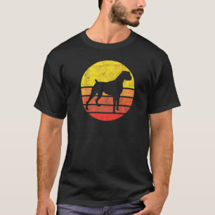Camiseta Boxer Dog Sunset Trendy Animal Silhouette