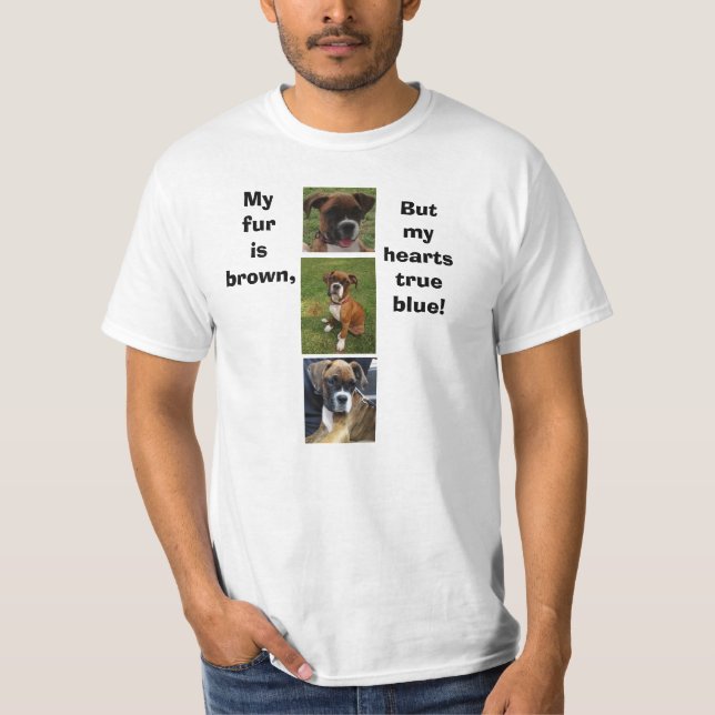 camiseta BOXER DOG TRUE BLUE (Anverso)