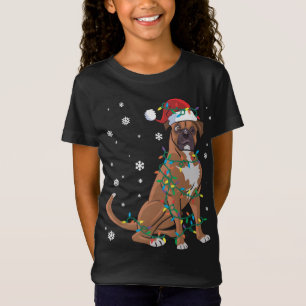 Camiseta Boxer Envuelto En Navidades Enciende Perro