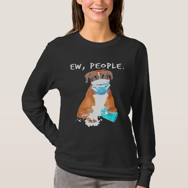 Camiseta Boxer Ew People Dog Con Una Máscara De Cara (Anverso)