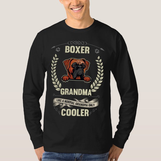 Camiseta Boxer Grandma Like A Normal Grandma Only Cooler (Anverso)