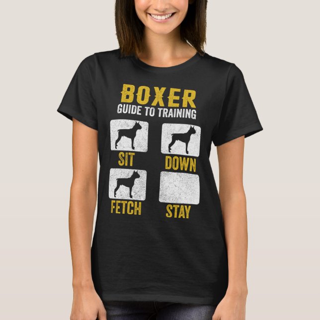 Camiseta Boxer Guide To Training  Dog Mom Dad  Owners (Anverso)
