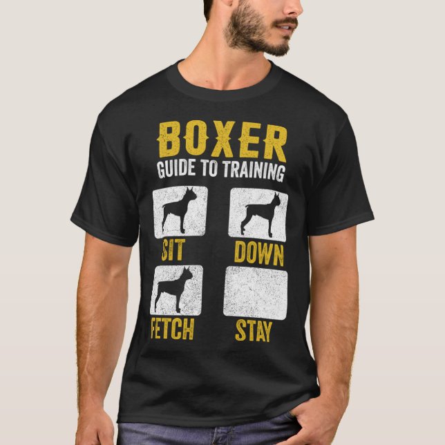 Camiseta Boxer Guide To Training  Dog Mom Dad  Owners (Anverso)