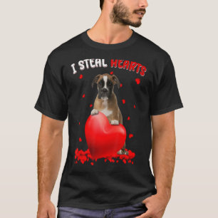 Camiseta Boxer I Roba Corazones Cute Perro Enorme Corazón S