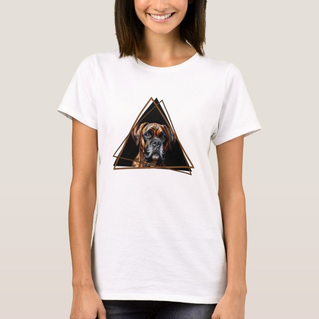 Camiseta Bóxer Labrador Marrón y Negro Brindle (Anverso)