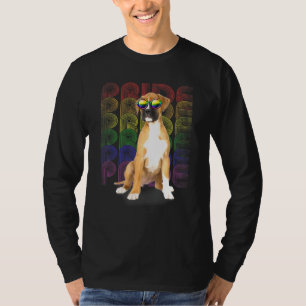 Camiseta Boxer Lgbt Q Flag Gay Pride Lesbian Dog Lgbt Mes