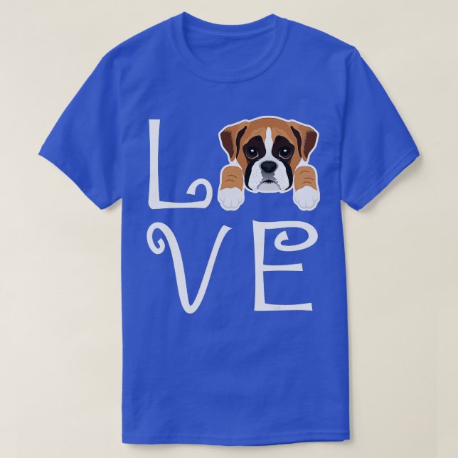 Camiseta Boxer Love Dog Owner Boxer Puppy  (Diseño del anverso)