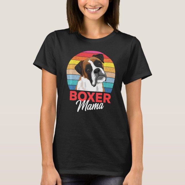 Camiseta Boxer Mama Cute Boxer Dog Mom Chicas (Anverso)