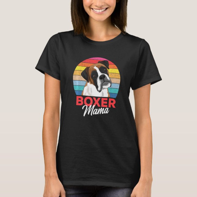 Camiseta Boxer Mama Cute Boxer Dog Mom Chicas (Anverso)