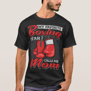 Camiseta Boxer Mamá Mi Estrella Favorita de Boxeo Me Llama