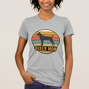 Camiseta Boxer Mamá Retro Atardecer Perro