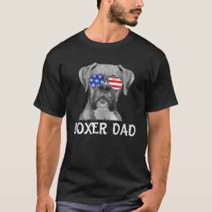 Camiseta Boxer masculino papá bandera estadounidense amante