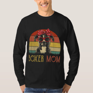 Camiseta Boxer Mom Boxer Dog Mom Lover Regalo Vintage Retro
