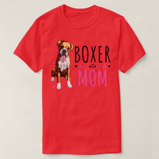 Camiseta Boxer Mom Cute Boxer Lover Dueño De Perro (Diseño del anverso)