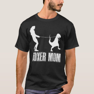Camiseta Boxer Mom Dog Dinosaur Día de la Madre