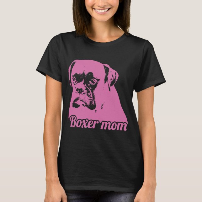 Camiseta Boxer Mom Dog Face Dog Mascota Aparato (Anverso)