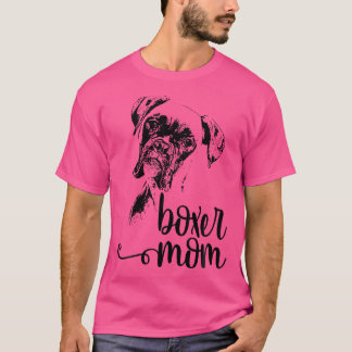 Camiseta Boxer Mom Dog Face Perros Amantes Boxer Mom Gif