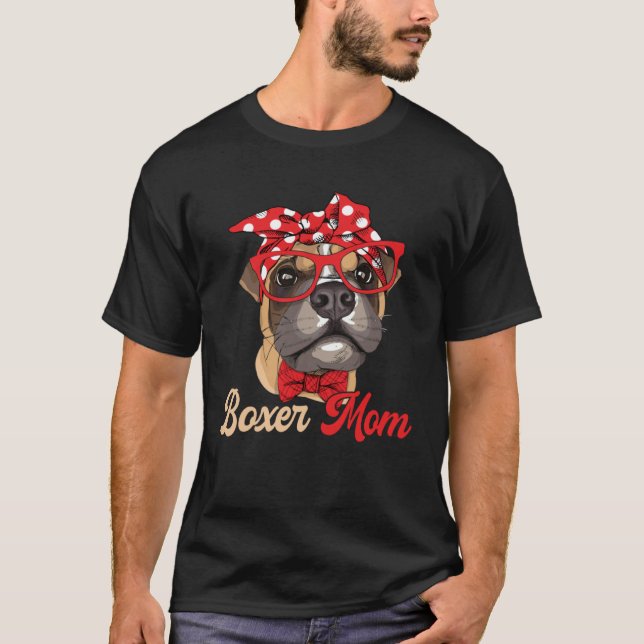 Camiseta Boxer Mom Dogs Mothers Day Dog   For Women (Anverso)
