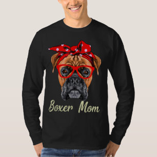 Camiseta Boxer Mom Dogs Tee Día de la Madre Perros Amantes 
