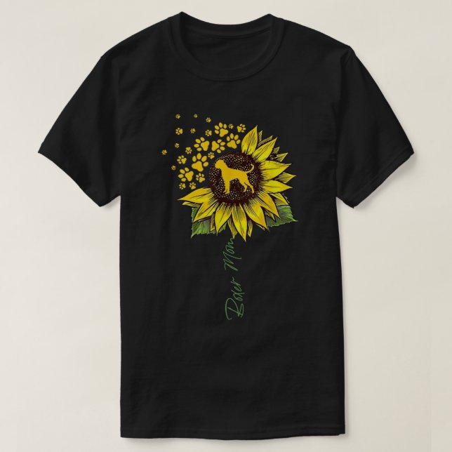 Camiseta Boxer Mom Sunflower (Diseño del anverso)
