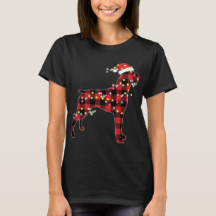 Camiseta Boxer Navidades de Perro Red Plaid Buffalo Pajamas