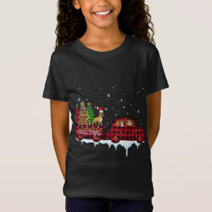 Camiseta Boxer Navidades de perro Red Plaid Leopard Camión