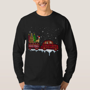 Camiseta Boxer Navidades de perro Red Plaid Leopard Camión