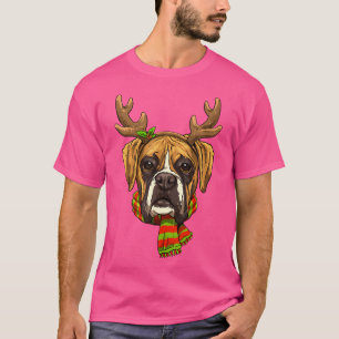 Camiseta Boxer Navidades de perro Santa Clause Reindee Xmas