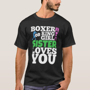 Camiseta Boxer O Hermana Chica De Anillo Te Ama Boxear Géne