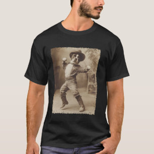 Camiseta Bóxer Perro Divertido Vaquero Tonto