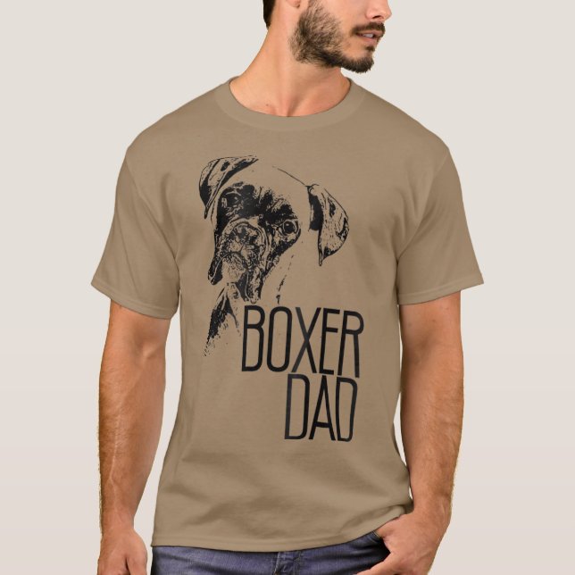CAMISETA BOXER PERRO PADRE CARA T DOG LOVERS BOXER DAD GIFT (Anverso)