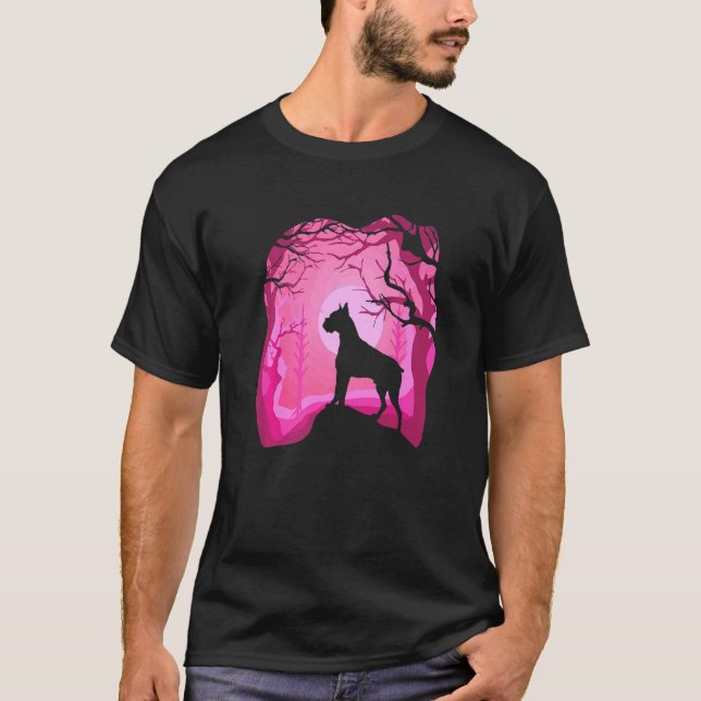 Camiseta Boxer retro rosado (Anverso)