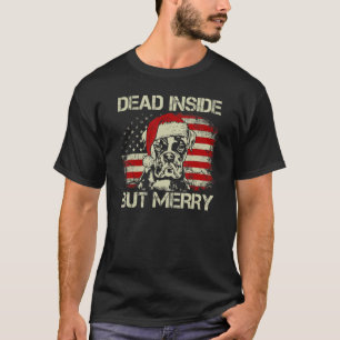 Camiseta Boxer Santa Navidades de la bandera estadounidense