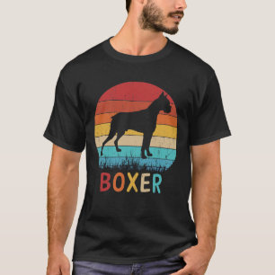 Camiseta Boxer Silueta Amante de Perros Vintage