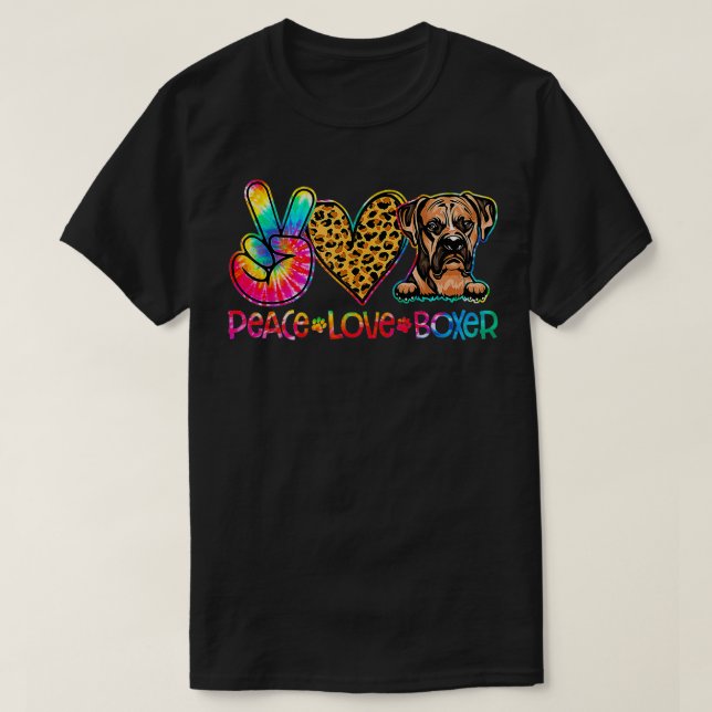 Camiseta Boxer Tie Dye Dog Lover (Diseño del anverso)