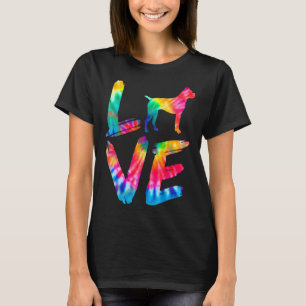 Camiseta Boxer Tie Dye Love Dog Mom Dad
