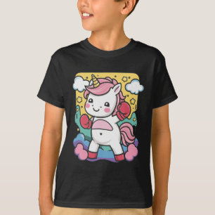 Camiseta Boxer Unicorn Con Guantes De Boxeo Ama El Boxeo