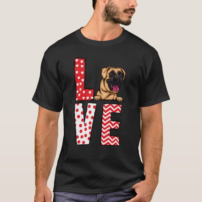Camiseta Boxer Valentines Day Love Valentine Cute Hearts (Anverso)
