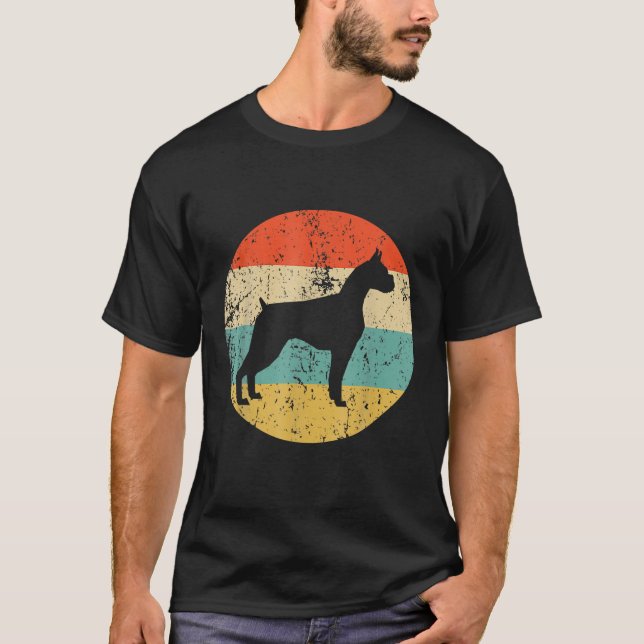 Camiseta Boxer vintage retro boxer perro (Anverso)