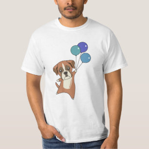 Camiseta Boxer vuela globos y perros de animales dulces