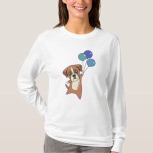 Camiseta Boxer vuela globos y perros de animales dulces