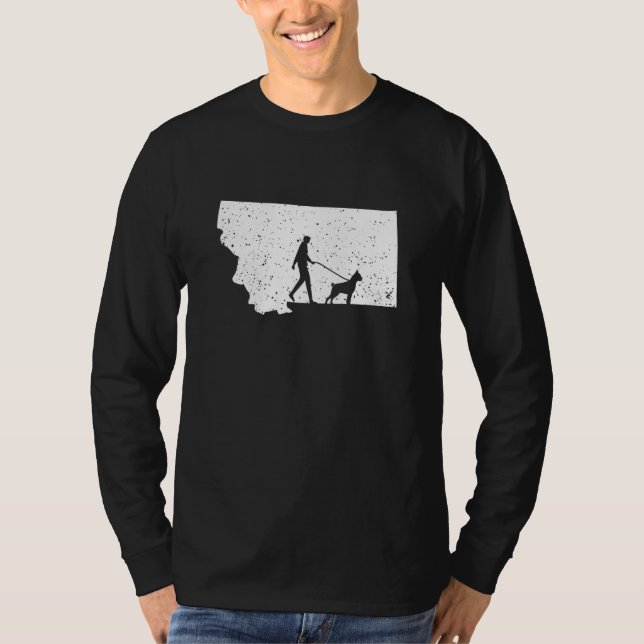 Camiseta Boxer Walking Montana Dog (Anverso)