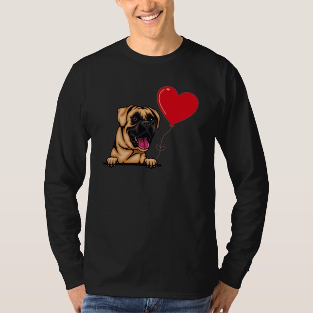 Camiseta Boxer With Heart Balloon Valentines Day Love Boys (Anverso)