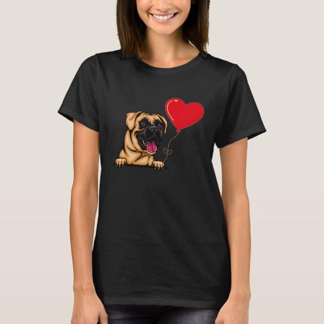 Camiseta Boxer With Heart Balloon Valentines Day Love Boys (Anverso)
