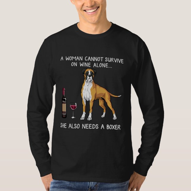 Camiseta Boxer Y Perro De Vino (Anverso)
