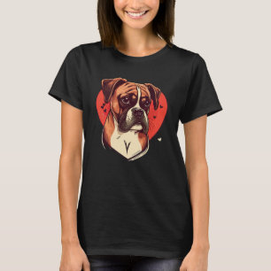 Camiseta Boxerdog con amor de boxeador de decoración de cor