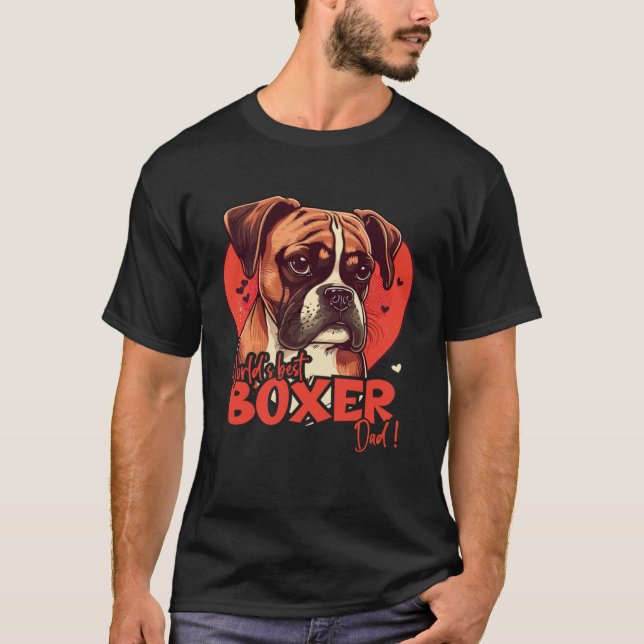 Camiseta Boxerdog Con Corazón Mejor Boxerdad (Anverso)